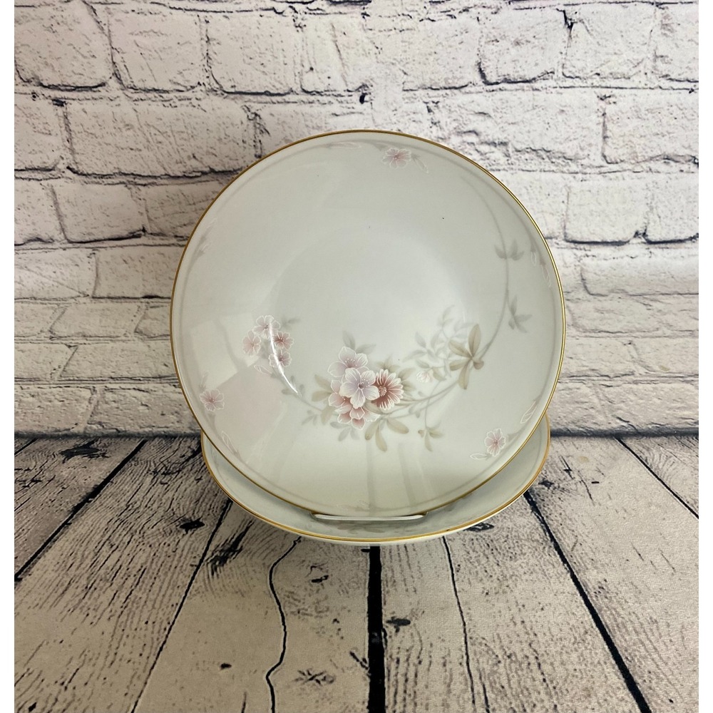 Vintage Legendary By Noritake Shrewsbury 3490 Soup Bowls 7.5" Floral Set of‎ 2